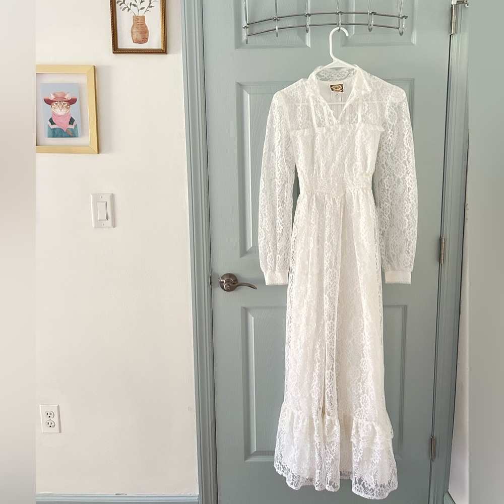 Vintage 1970s Style Gunne Sax Wedding Dress